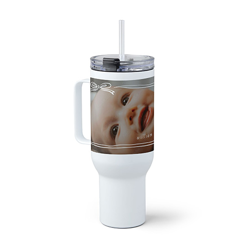 40 oz tumbler with picture of baby