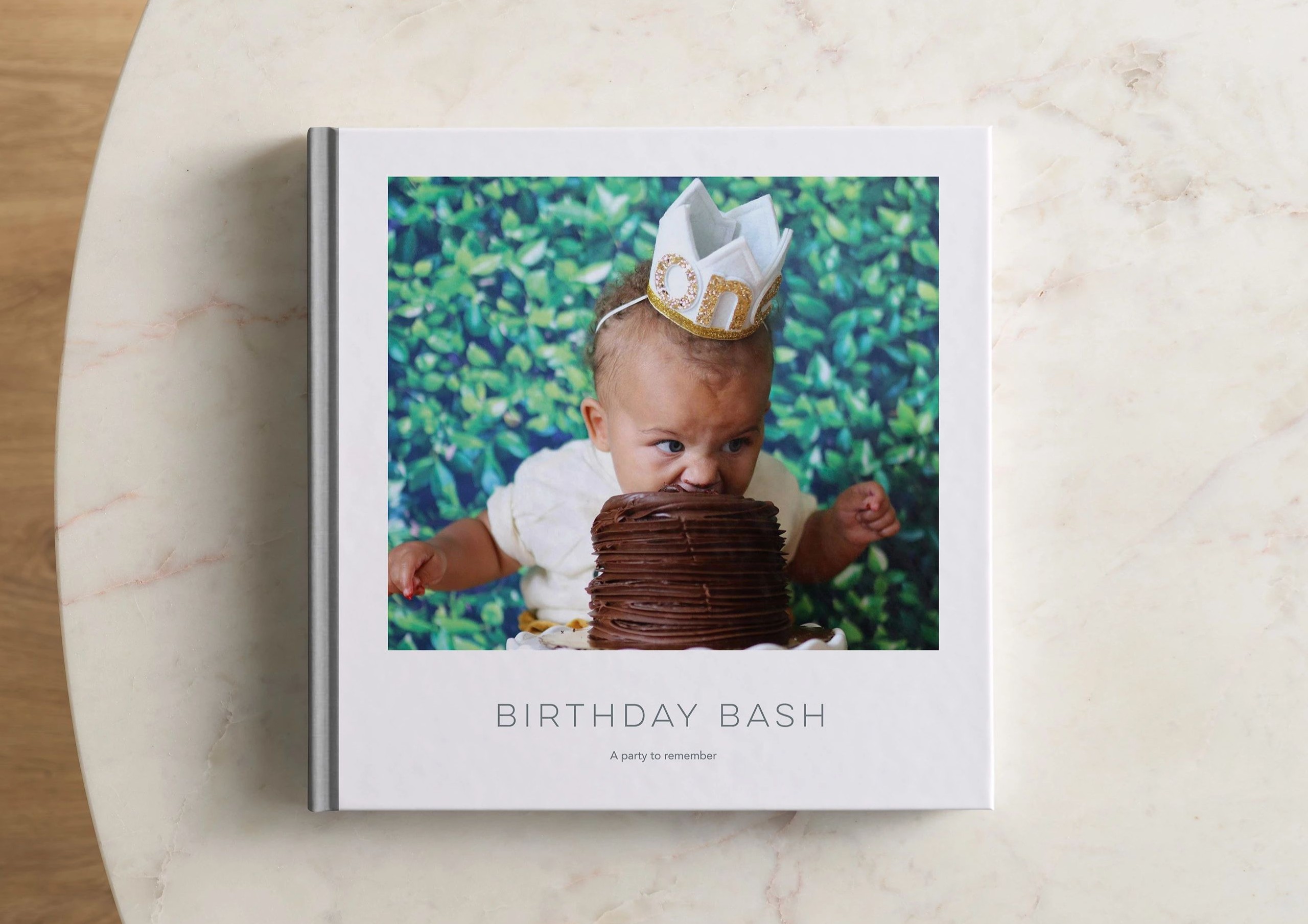 baby's first birthday photo book