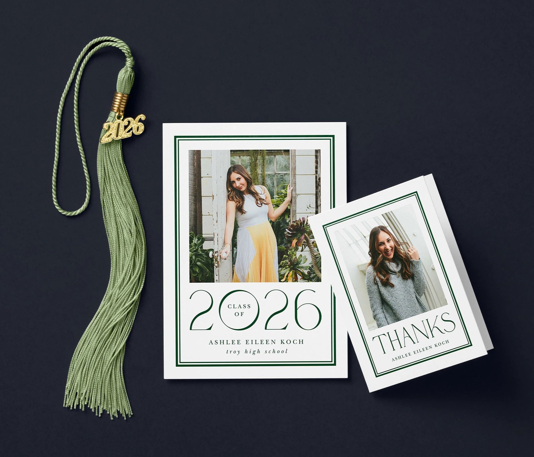 graduation announcement and graduation thank you card 2026