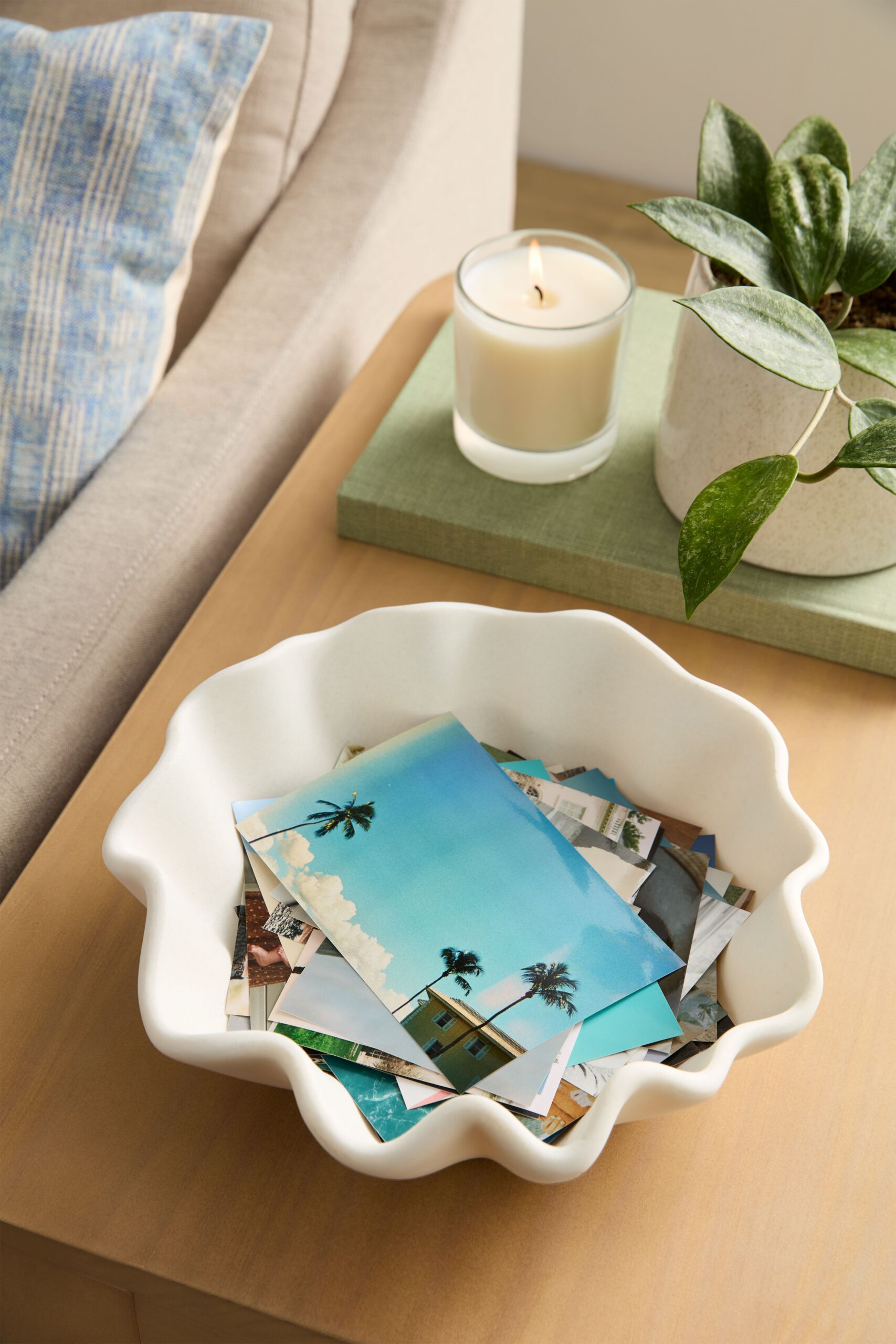 photo prints in a bowl