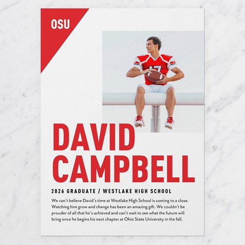 Bold Emphasis Graduation Announcement