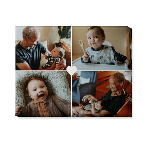 Heart Grid Canvas Print