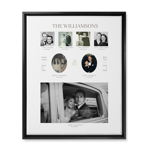 Marriage Family Tree Canvas Print