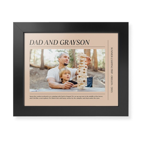 dad and son framed print
