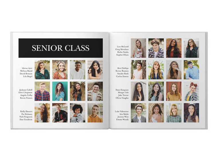 student portrait page example school yearbook senior class