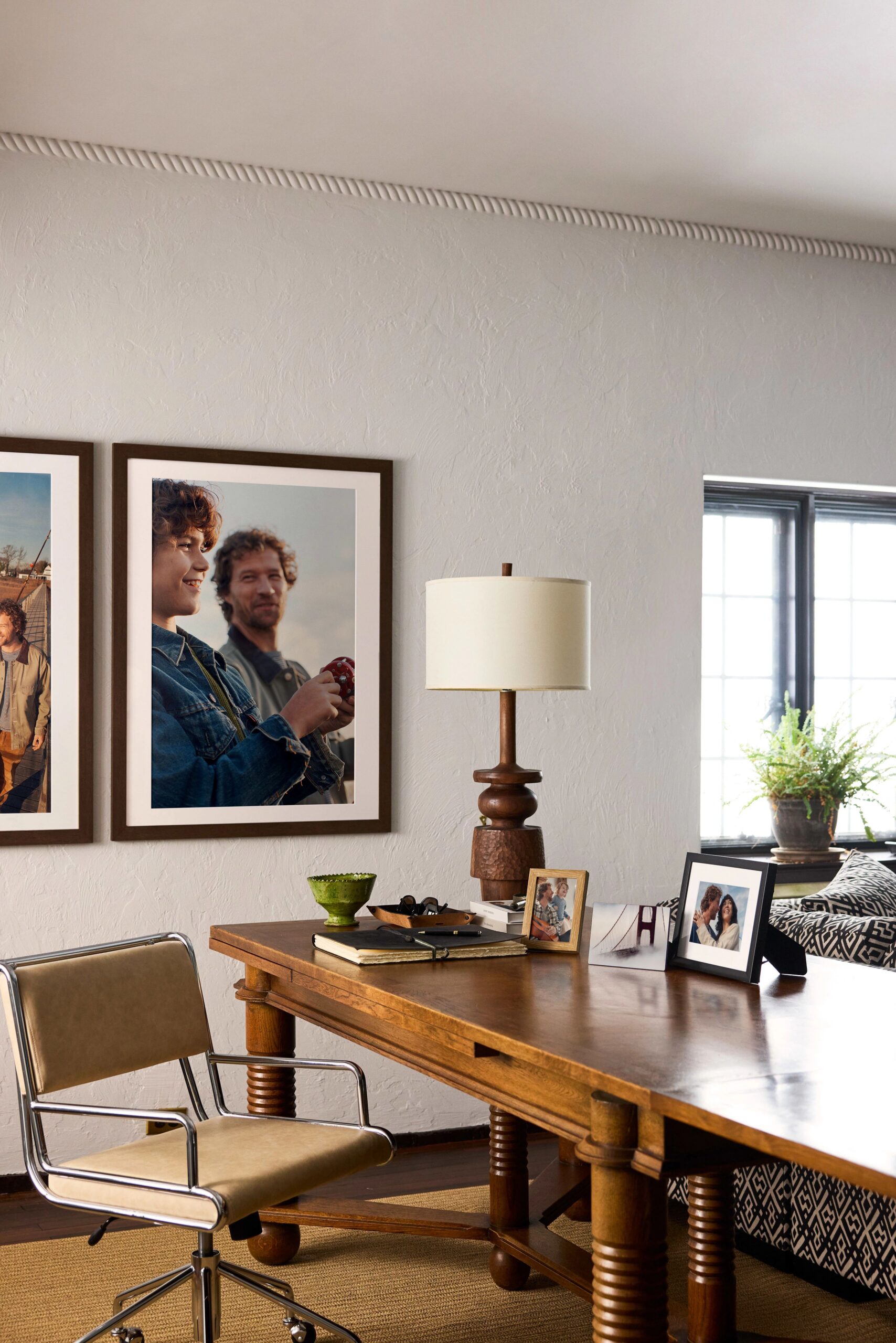 large framed prints with walnut frame