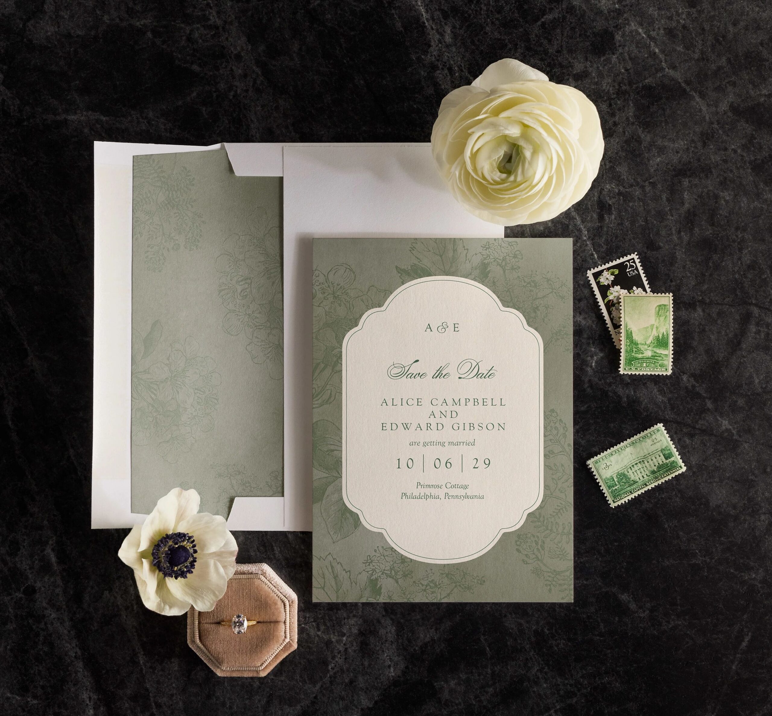 Classic Blossoms Save The Date