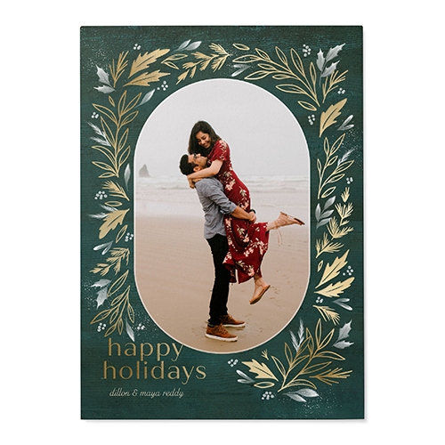 foil stamped holiday card