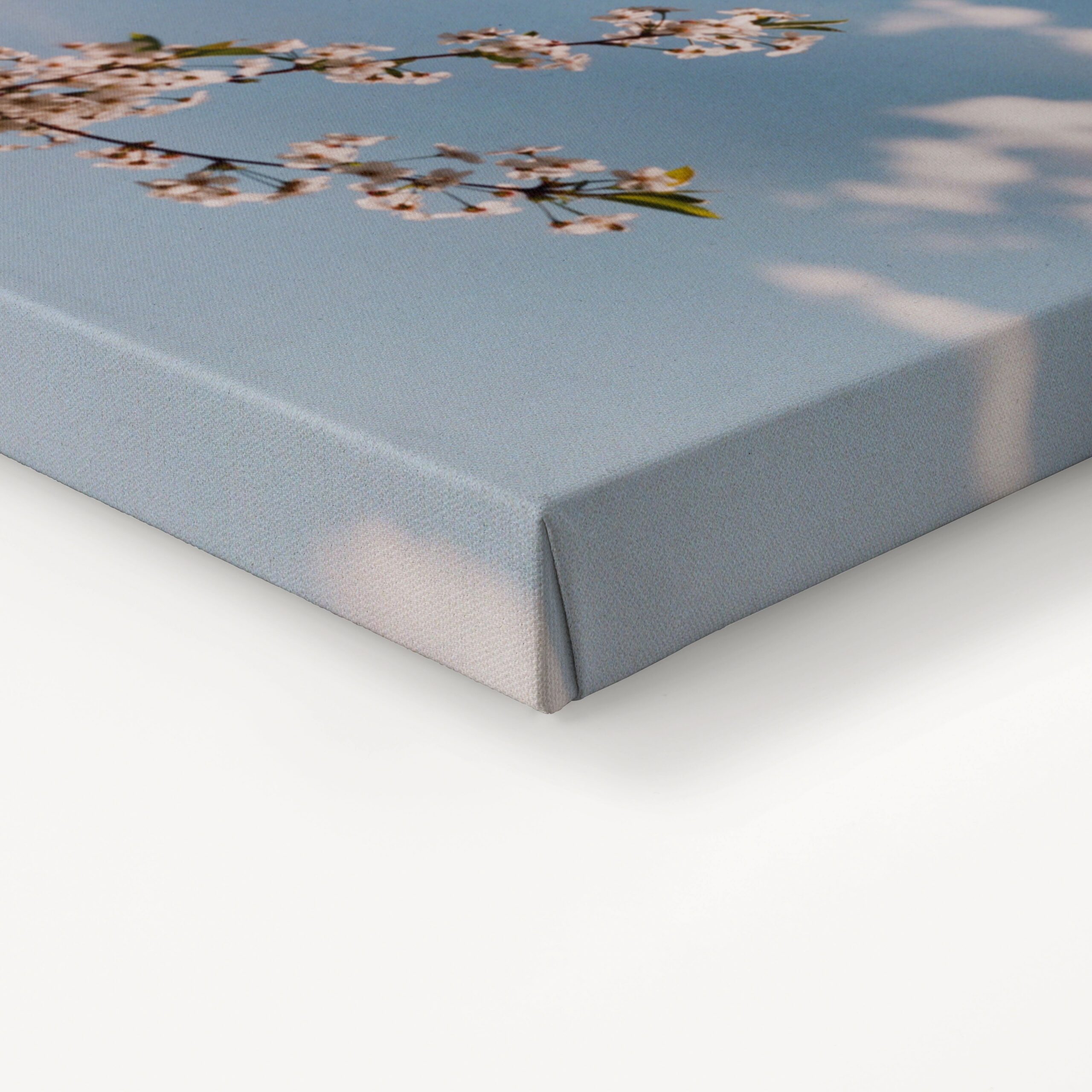 closeup of unframed gallery wrapped canvas print