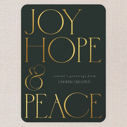 Luxe Sentiment Holiday Card