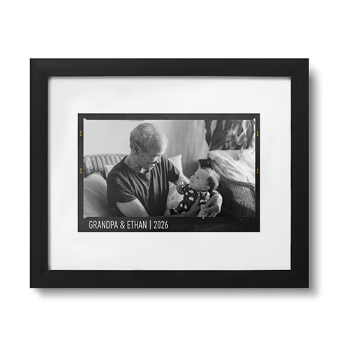 grandpa and baby framed print