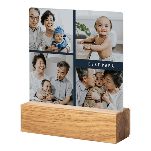 grandparent tabletop metal print