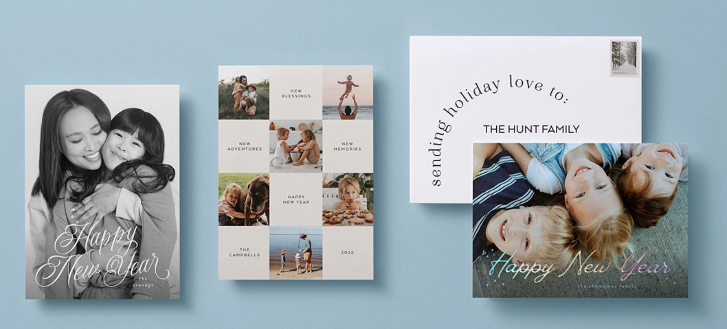 happy new year's cards with photos