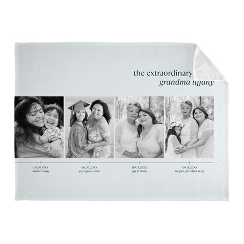 timeline of life photo blanket