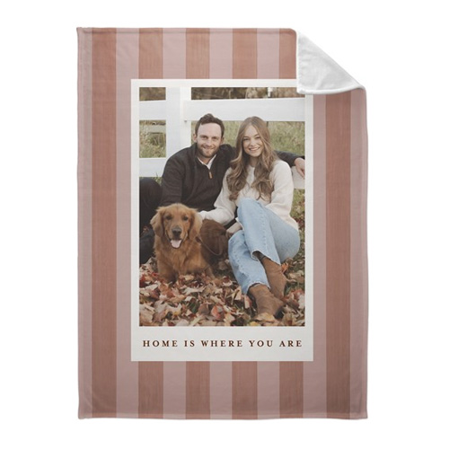 Painted Stripes Fleece Photo Blanket