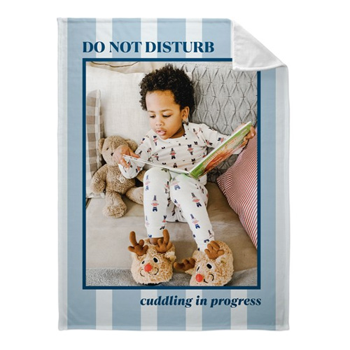Do Not Disturb Fleece Photo Blanket