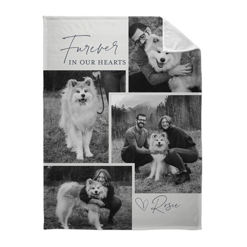Furever Pet Memorial Fleece Photo Blanket