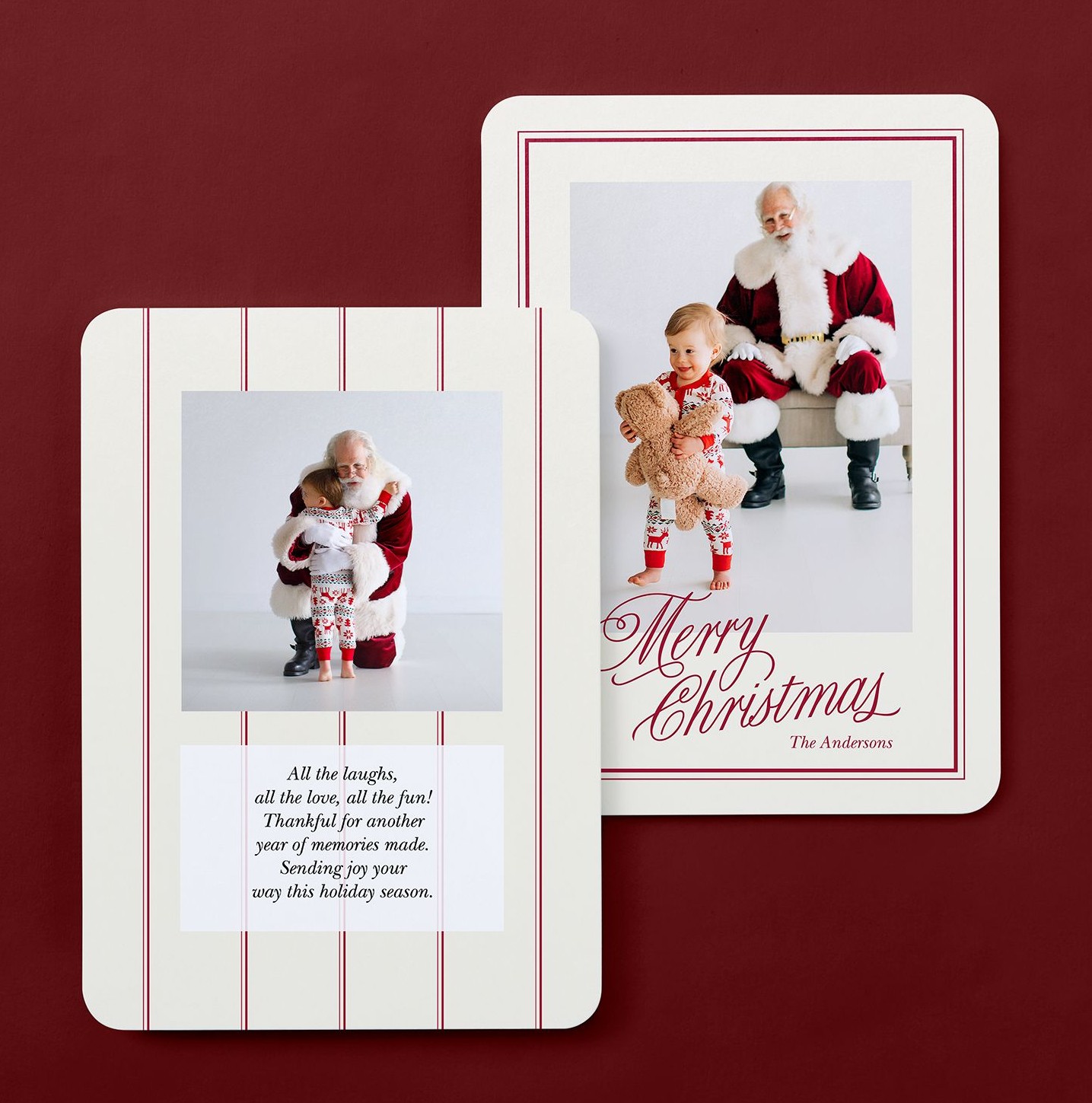 front and back of christmas card