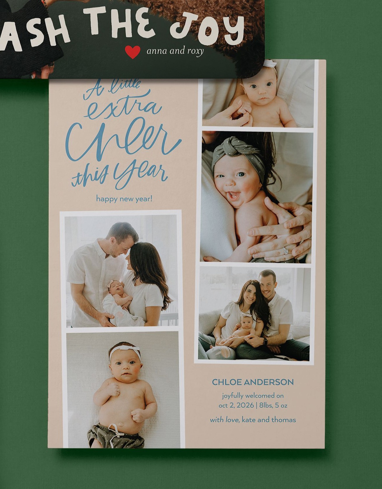 birth announcement christmas card