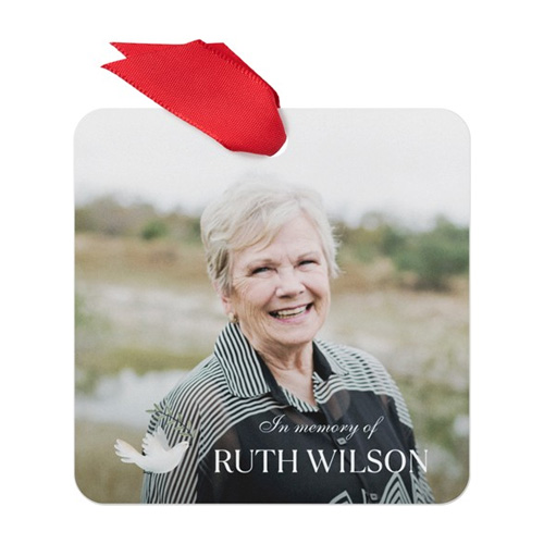 Classic Memorial Dove Metal Ornament
