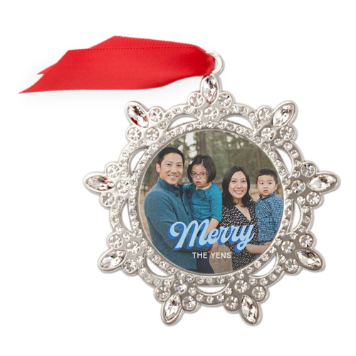 Joyful Merry Jeweled Ornament 