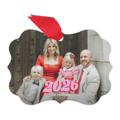 Joyful Year Metal Ornament
