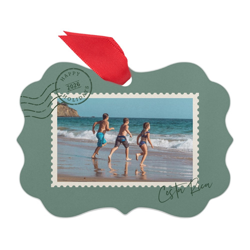 Postage Stamp Metal Ornament