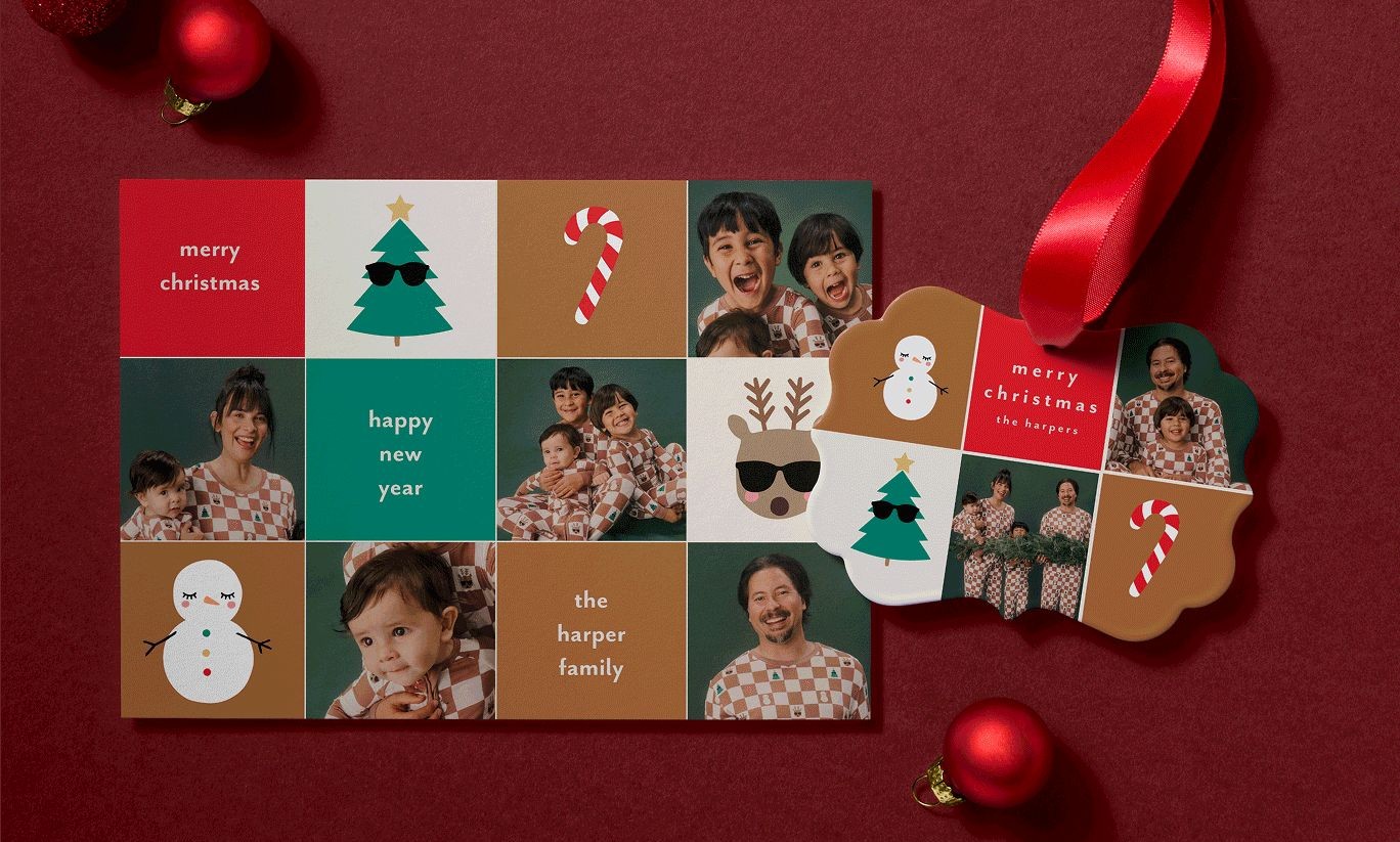 little sleepies x shutterfly holiday card and photo ornament