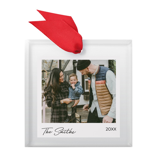 Simple Photo Frame Glass Ornament
