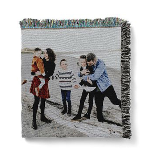 woven photo blanket
